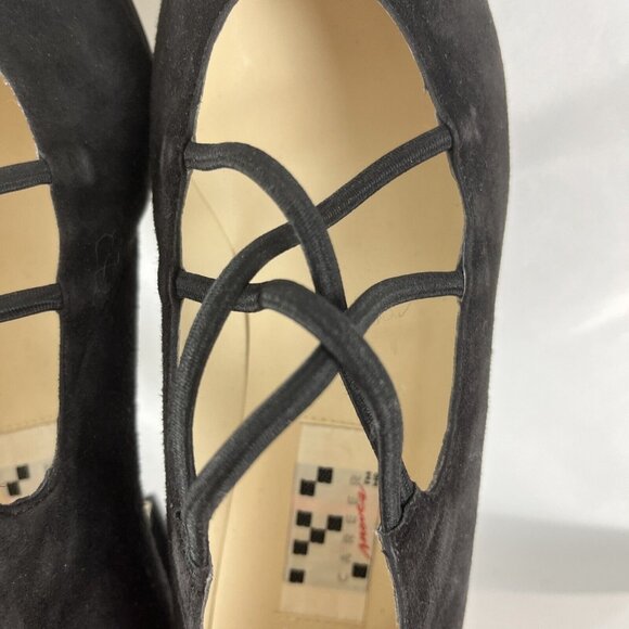 Career Moves Avila Vintage 90s Suede Ballerina Block Heel Shoes - Picture 11 of 14